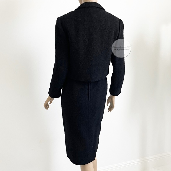 Vintage Adele Simpson Dress Suit Boucle/Silk 50s - Picture 6 of 15